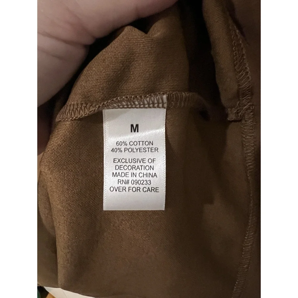 NWT Supervsn Studios Chocolate Brown Long Sleeve Polo Collared Shirt Mens Medium